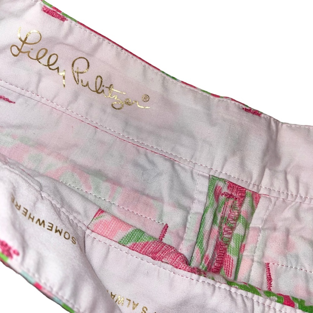 Lilly Pulitzer The Chipper Short Women’s Size 2 Pink Green Casual Summer - Picture 3 of 6